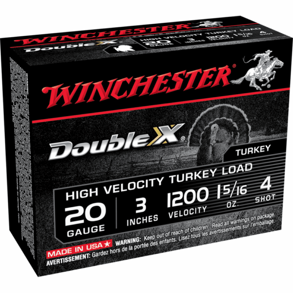 Winchester Double X Turkey Load Shotshells 20 ga 3" MAX 1-5/16 oz #4 1200 fps 10/ct - Precision Shot Firearms