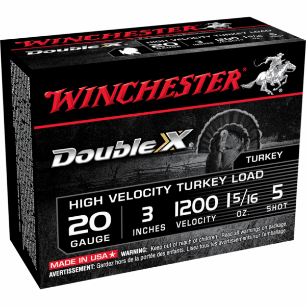 Winchester Double X Turkey Load Shotshells 20 ga 3" MAX 1-5/16 oz #5 1200 fps 10/ct - Precision Shot Firearms