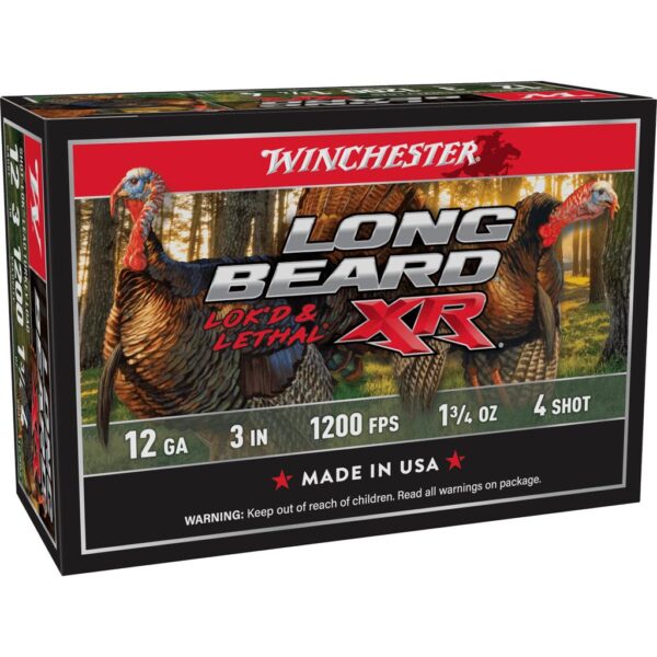 Winchester Long Beard XR Shotshells 12ga 3" 1-3/4 oz #4 10/ct - Precision Shot Firearms