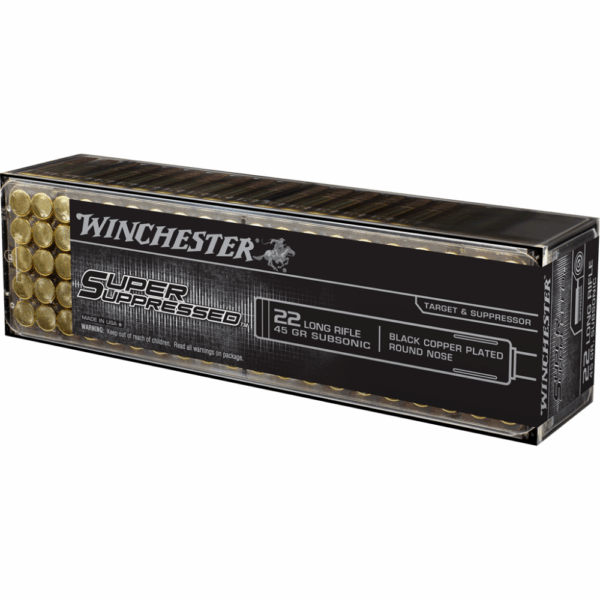 Winchester Super-X Subsonic Rimfire Ammunition .22 LR 45 gr. LRN 1090 fps 100/ct - Precision Shot Firearms