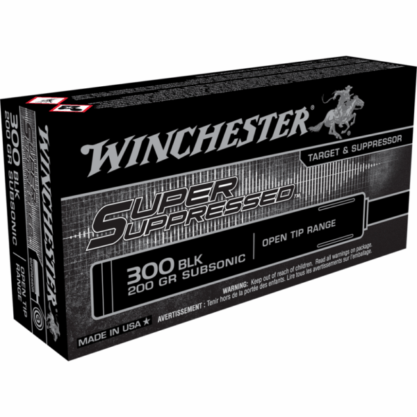 Winchester Super Supressed Rifle Ammunition .300 AAC Blackout 200 gr FMJOT 1060 fps 20/ct - Precision Shot Firearms