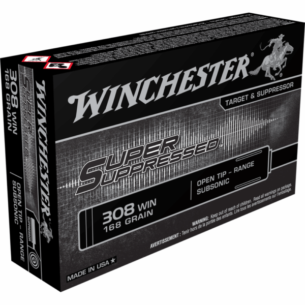 Winchester Super Supressed Rifle Ammunition .308 Win 180 gr OTR 1060 fps 20/ct - Precision Shot Firearms