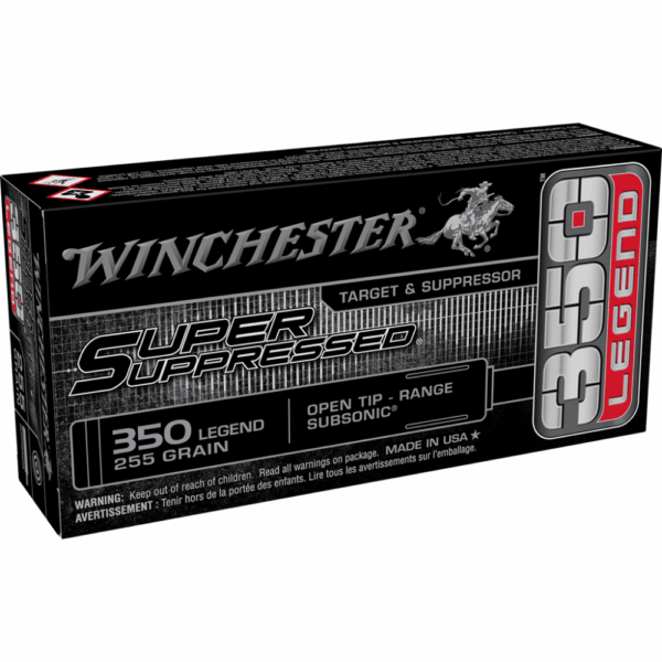Winchester Super Suppressed Rifle Ammunition .350 Legend 255 gr. OT 1060 fps 20/ct - Precision Shot Firearms