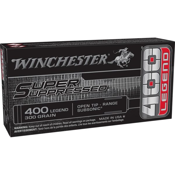 Winchester Super Suppressed Rifle Ammunition 400 Legend 300gr OTR 1060 fps 20/ct - Precision Shot Firearms
