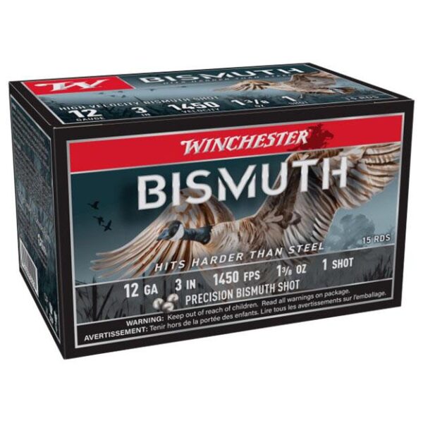 Winchester Bismuth Shotgun Ammunition 12ga 3" 1-3/8oz 1450 fps #1 15/ct - Precision Shot Firearms