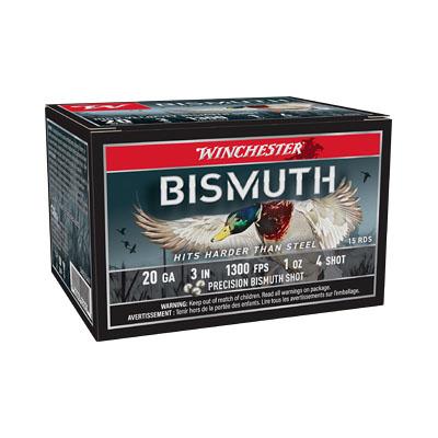 Winchester Bismuth Shotshell 20ga 3" 1oz 1300 fps #4 15/ct - Precision Shot Firearms