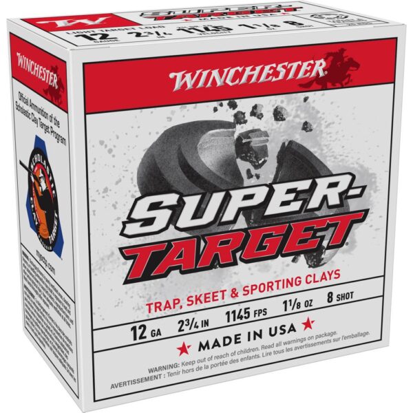 Winchester Super-Target Shotshells 12 ga 2-3/4" 1-1/8 oz #8 25/ct - Precision Shot Firearms