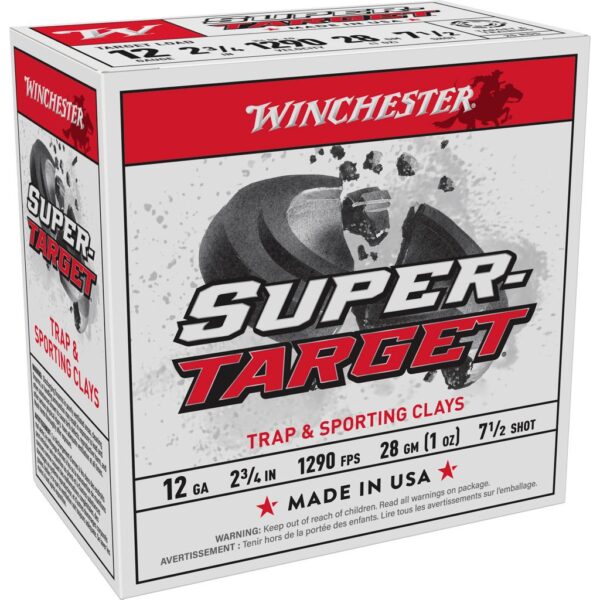 Winchester Super Target Shotshells 12 ga 2-3/4" 1 oz 1290 fps #7.5 25/ct - Precision Shot Firearms