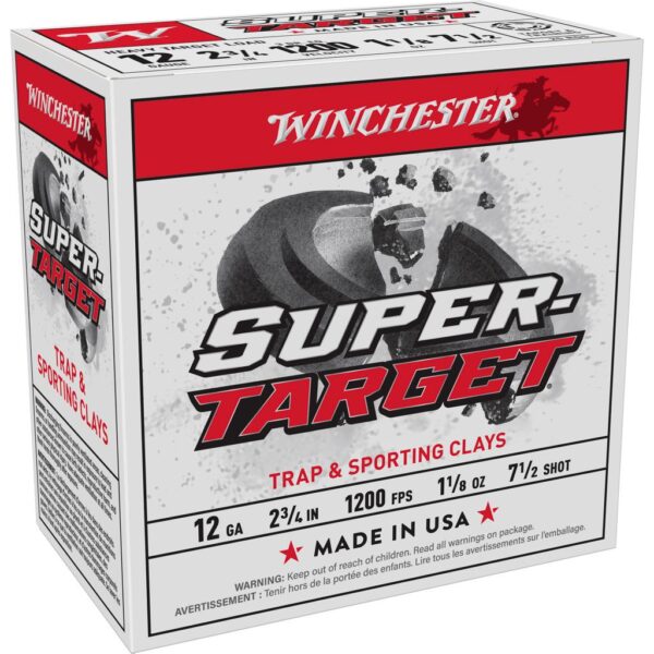 Winchester Super-Target Shotshells 12 ga 2-3/4" 1-1/8 oz 1200 fps #7.5 25/ct - Precision Shot Firearms