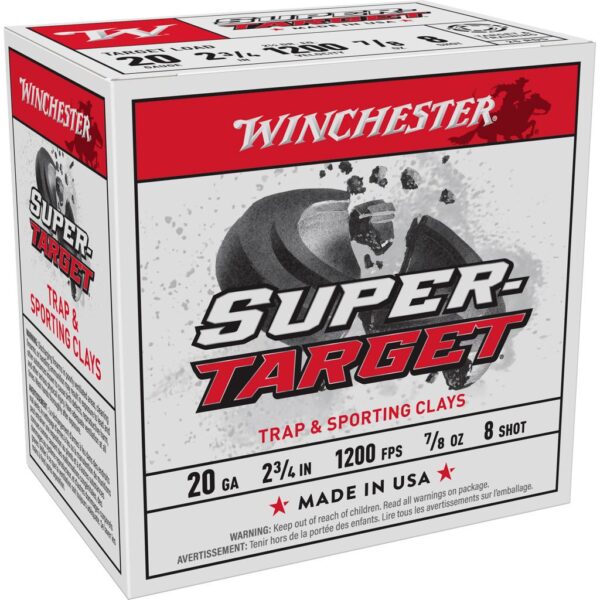 Winchester Super-Target Shotshells 20 ga 2-3/4" 7/8 oz 1200 fps #8 25/ct - Precision Shot Firearms