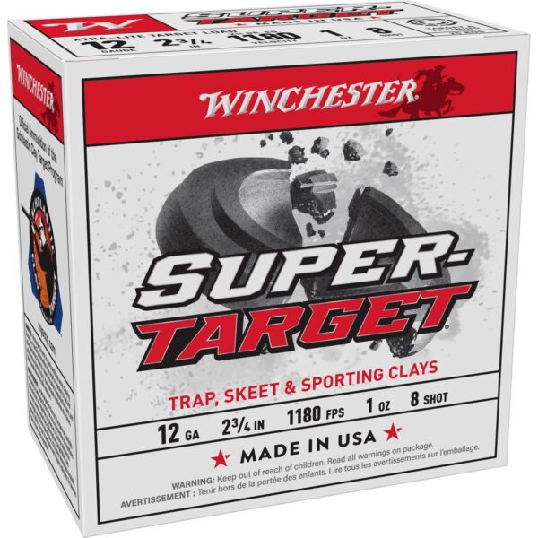 Winchester Super-Target Shotshells 12 ga 2-3/4" 1 oz 1180 fps #8 25/ct - Precision Shot Firearms
