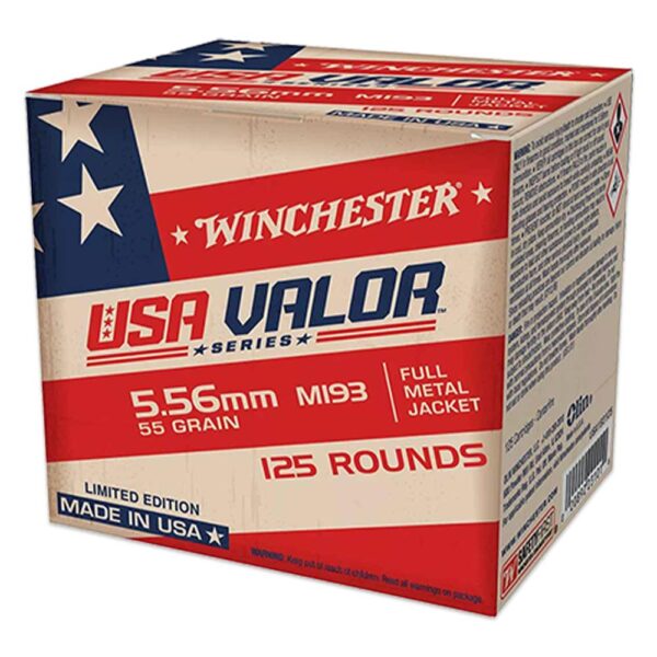 Winchester Lake City Valor Series M193 Rifle Ammunition 5.56mm 55gr FMJ 3180 fps 125/ct - Precision Shot Firearms
