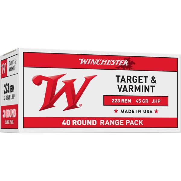 Winchester USA Rifle Ammunition .223 Rem 45 gr. JHP 3600 fps 40/ct - Precision Shot Firearms