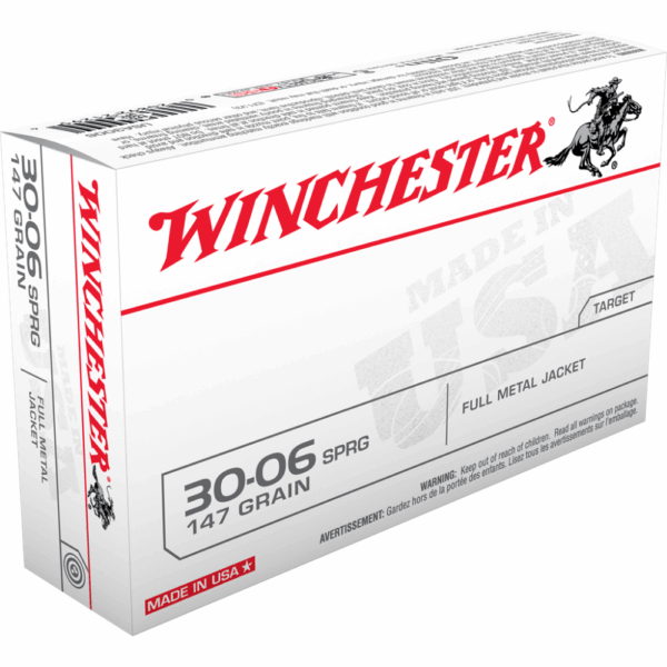 Winchester USA Rifle Ammunition .30-06 Sprg 147 gr. FMJ 3020 fps 20/ct - Precision Shot Firearms