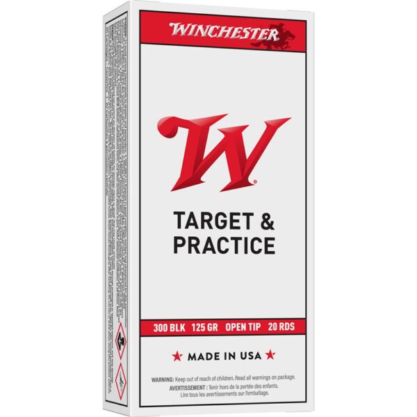 Winchester USA Rifle Ammunition .300 AAC Blackout 125 gr. FMJ 2185 fps 20/ct - Precision Shot Firearms