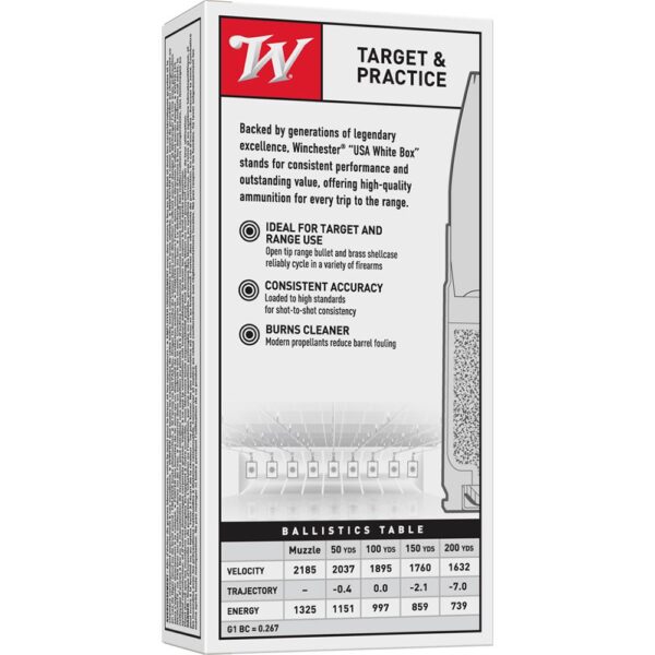 Winchester USA Rifle Ammunition .300 AAC Blackout 125 gr. FMJ 2185 fps 20/ct - Precision Shot Firearms