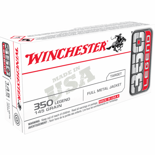 Winchester USA Rifle Ammunition .350 Legend 145 gr. FMJ 2350 fps 20/ct - Precision Shot Firearms