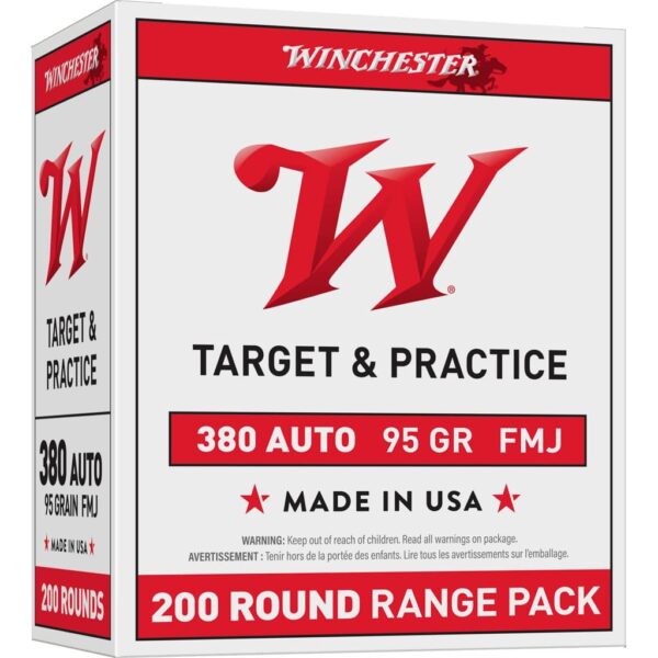 Winchester Government Handgun Ammunition .380 ACP 95 gr. FMJ 955 fps 200/ct - Precision Shot Firearms