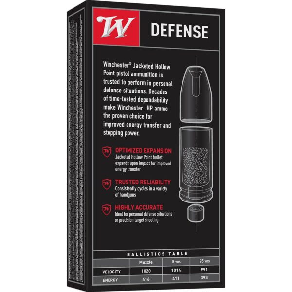 Winchester USA Handgun Ammunition .40 S&W 180 gr. JHP 1010 fps 50/ct - Precision Shot Firearms