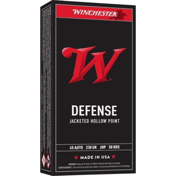 Winchester USA Handgun Ammunition .45 ACP 230 gr. JHP 855 fps 50/ct - Precision Shot Firearms