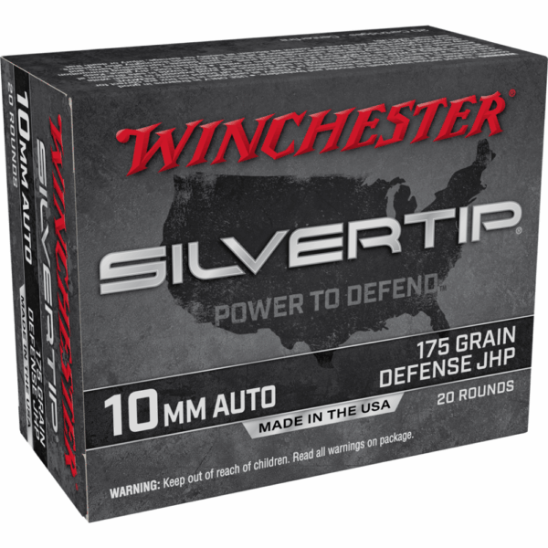 Winchester Silvertip Handgun Ammunition 10mm Auto 175 gr JHP 1200 fps 20/ct - Precision Shot Firearms