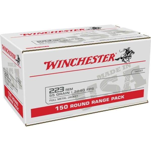 Winchester USA Lake City Rifle Ammunition .223 Rem 55 gr. FMJ 3240 fps 150/ct - Precision Shot Firearms