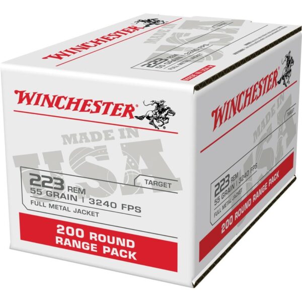 Winchester USA Lake City Rifle Ammunition .223 Rem 55 gr. FMJ 3240 fps 200/ct - Precision Shot Firearms