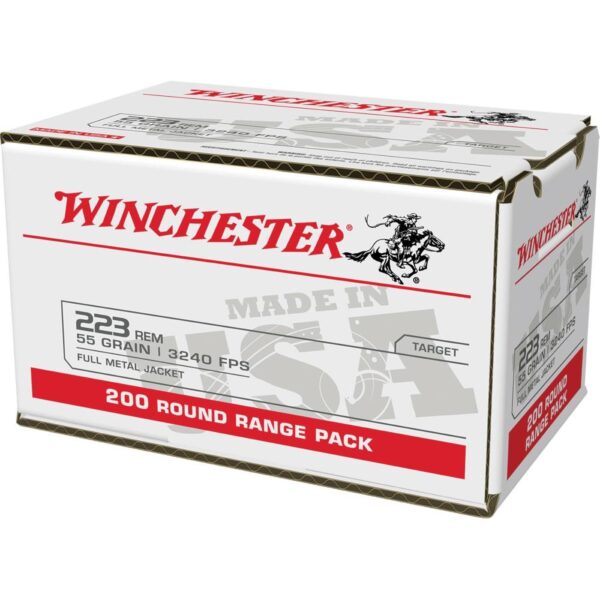 Winchester USA Lake City Rifle Ammunition .223 Rem 55 gr. FMJ 3240 fps 200/ct - Precision Shot Firearms