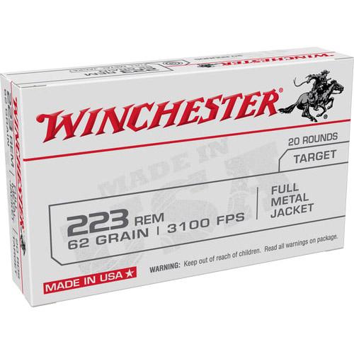 Winchester USA LC Rifle Ammunition .223 Rem 62 gr. FMJ 3100 fps 20/ct - Precision Shot Firearms