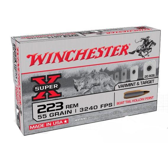 Winchester Super-X Varmint & Target Rifle Ammunition .223 Rem 55 gr. BTHP 3240 fps 20/ct - Precision Shot Firearms