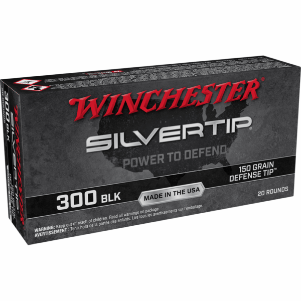 Winchester Silvertip Defender Rifle Ammunition .300 AAC Blackout 150 gr. Defense Tip 1900 fps 20/ct - Precision Shot Firearms