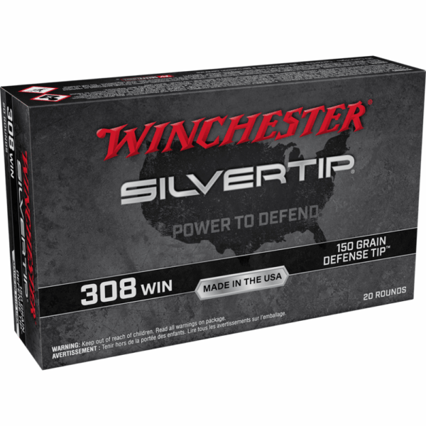 Winchester Silvertip Defender Rifle Ammunition .308 Win 150 gr. Defense Tip 2620 fps 20/ct - Precision Shot Firearms