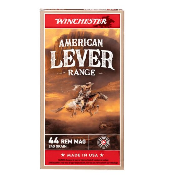 Winchester American Level Range Ammunition .44 Rem Mag 240gr JSP 1750 fps 50/ct - Precision Shot Firearms