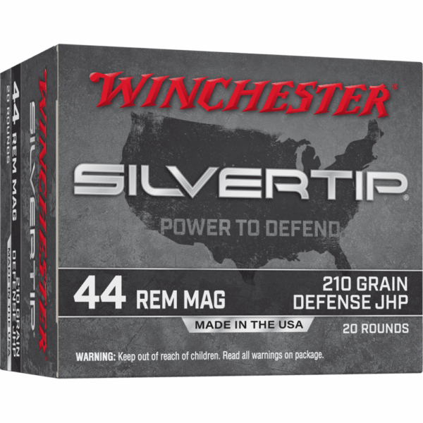 Winchester Silvertip Handgun Ammunition 44 Rem Mag 210 gr. JHP 1250 fps 20/ct - Precision Shot Firearms