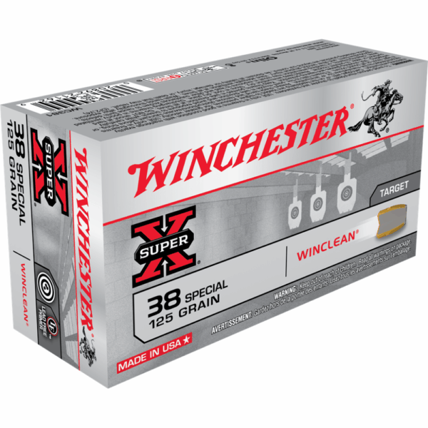 Winchester Super X WinClean Handgun Ammunition .38 Spl 125 gr. JSP 775 fps 50/ct - Precision Shot Firearms