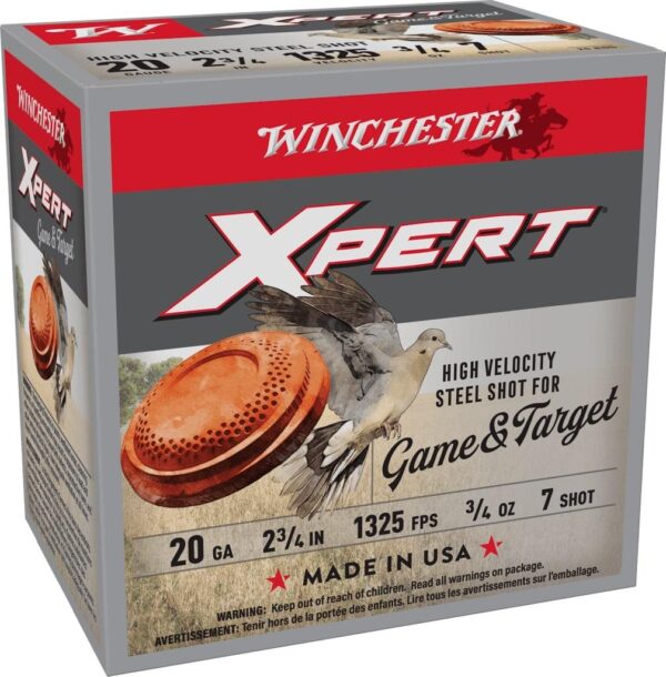 Winchester Xpert Steel Shotshells 20 ga 2-3/4" 3/4 oz 1325 fps #7 25/ct - Precision Shot Firearms