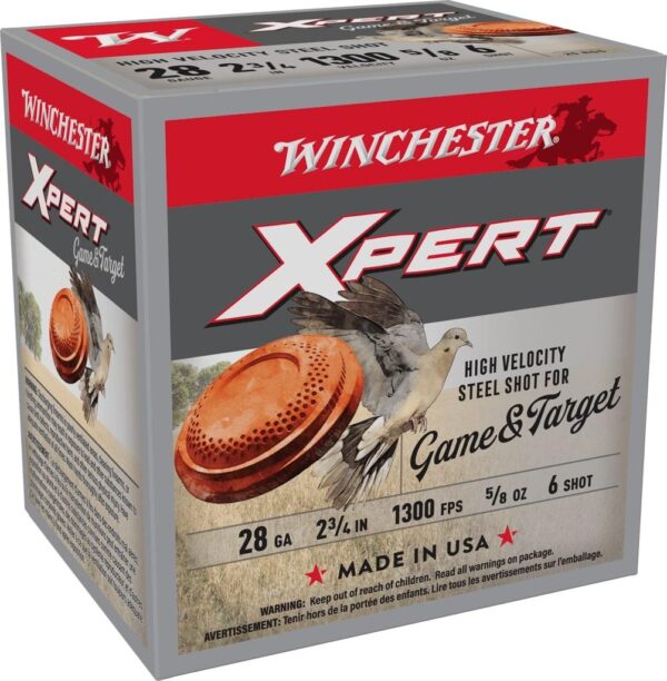 Winchester Xpert Steel Shotshells 28 ga 2-3/4" 5/8 oz 1300 fps #6 25/ct - Precision Shot Firearms