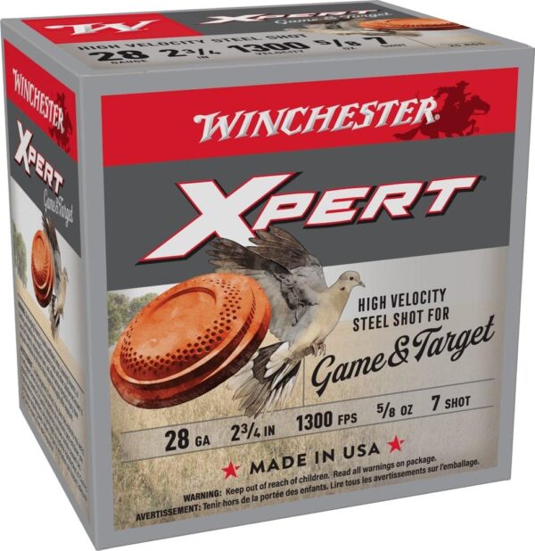 Winchester Xpert Steel Shotshells 28 ga 2-3/4" 5/8 oz 1300 fps #7 25/ct - Precision Shot Firearms