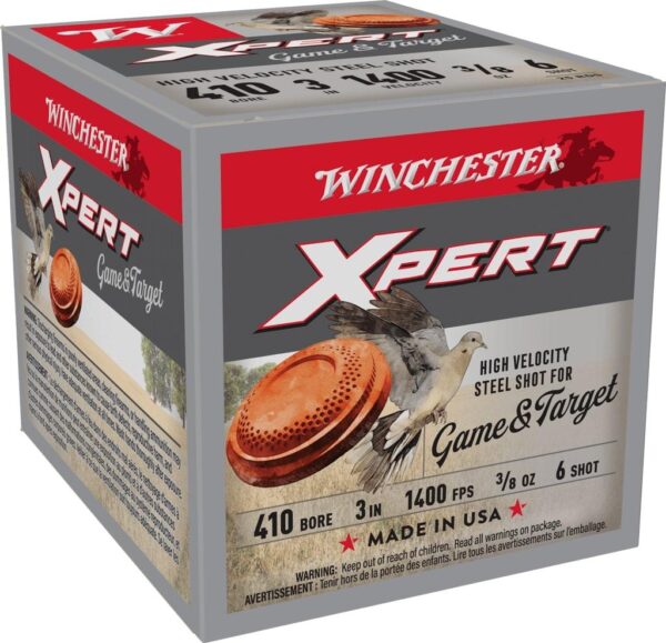 Winchester Xpert Steel Shotshells .410 ga 3" 3/8 oz 1400 fps #6 25/ct - Precision Shot Firearms