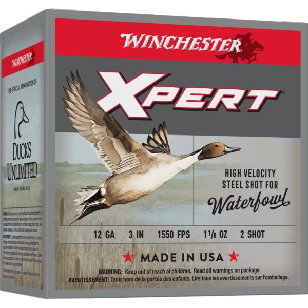 Winchester Xpert High-Velocity Steel Shotshells 12 ga 3" 1-1/8 oz 1550 fps #2 25/ct - Precision Shot Firearms
