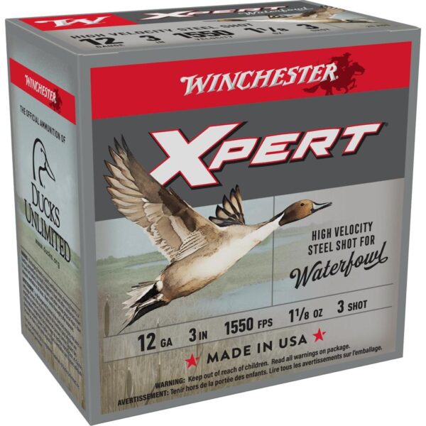 Winchester Xpert High-Velocity Steel Shotshells 12 ga 3" 1-1/8 oz 1550 fps #3 25/ct - Precision Shot Firearms