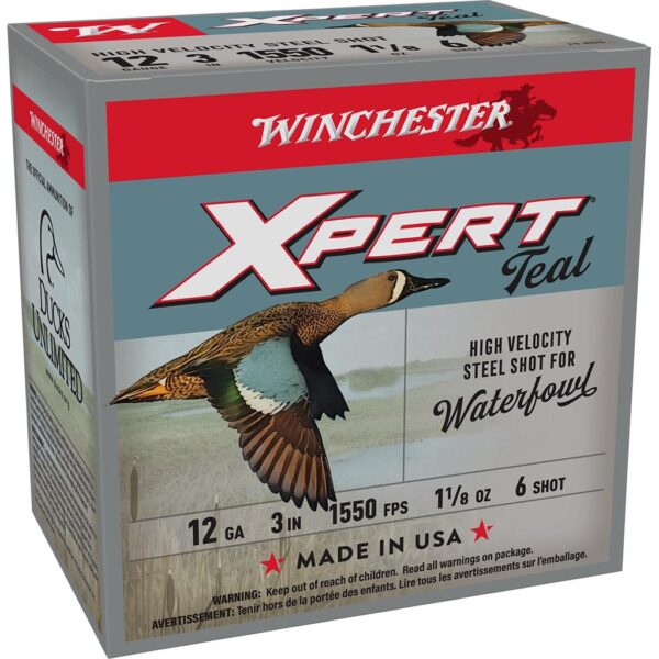 Winchester Xpert Teal Waterfowl Shotshells 12ga 3" 1-1/8oz 1550fps #6 25/ct - Precision Shot Firearms