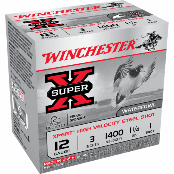 Winchester Xpert High-Velocity Steel Shotshells 12 ga 3" 1-1/4 oz 1400 fps #1 25/ct - Precision Shot Firearms