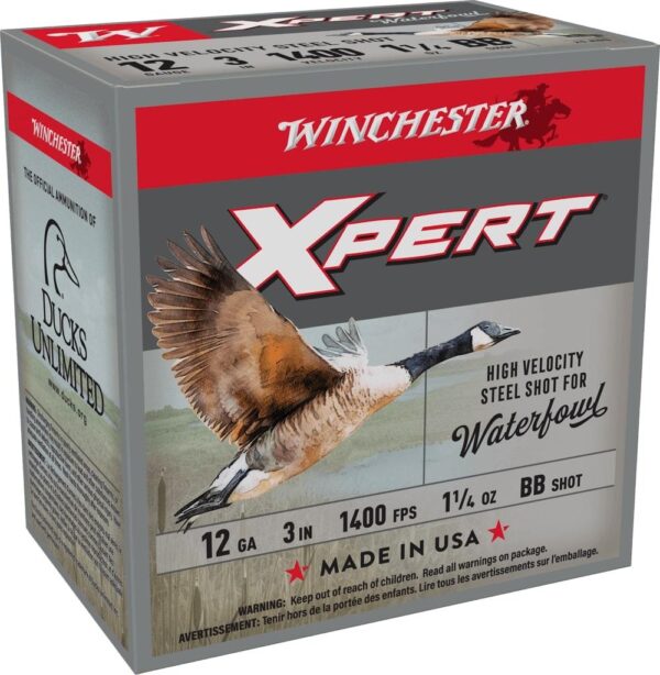 Winchester Xpert High-Velocity Steel Shotshells 12 ga 3" 1-1/4 oz #BB 1400 fps 25/ct - Precision Shot Firearms