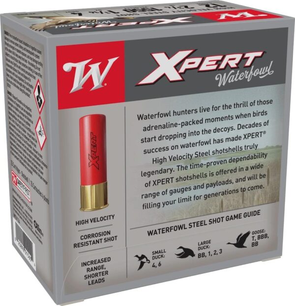 Winchester Xpert High Velocity Steel Shotshells 12 ga 2-3/4" 1-1/16 oz 1550 fps #4 25/ct - Precision Shot Firearms
