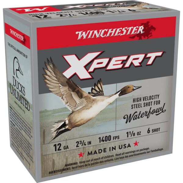 Winchester Xpert High-Velocity Steel Shotshells 12 ga 2-3/4" 1-1/8 oz 1400 fps #6 25/ct - Precision Shot Firearms