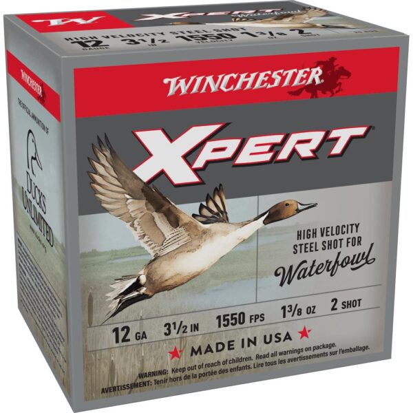 Winchester Xpert High Velocity Steel Shotshells 12 ga 3-1/2" 1-3/8 oz 1550 fps #2 25/ct - Precision Shot Firearms
