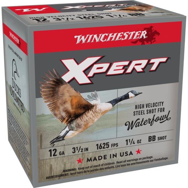 Winchester Xpert High-Velocity Steel Shotshells 12 ga 3-1/2" 1-1/4 oz 1625 fps #BB 25/ct - Precision Shot Firearms