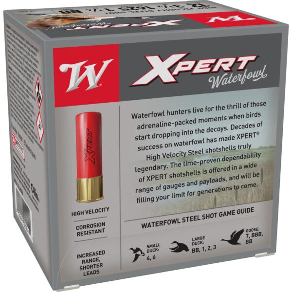 Winchester Xpert High-Velocity Steel Shotshells 12 ga 3-1/2" 1-1/4 oz 1625 fps #BB 25/ct - Precision Shot Firearms