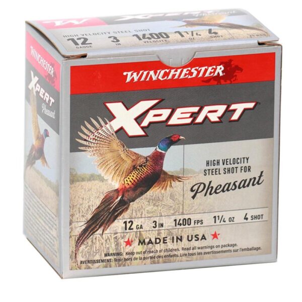 Winchester Xpert HV Steel Pheasant Shotshells 12 ga 3" 1-1/4 oz 1400 fps #4 25/ct - Precision Shot Firearms